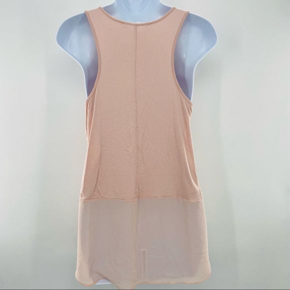 BCBGENERATION Pink Lace Hem Tank Top Blouse - Picture 2 of 11